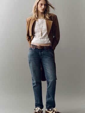 EB Denim Low-Rise Straight-Leg Jeans NWT Sz 27 Eagle